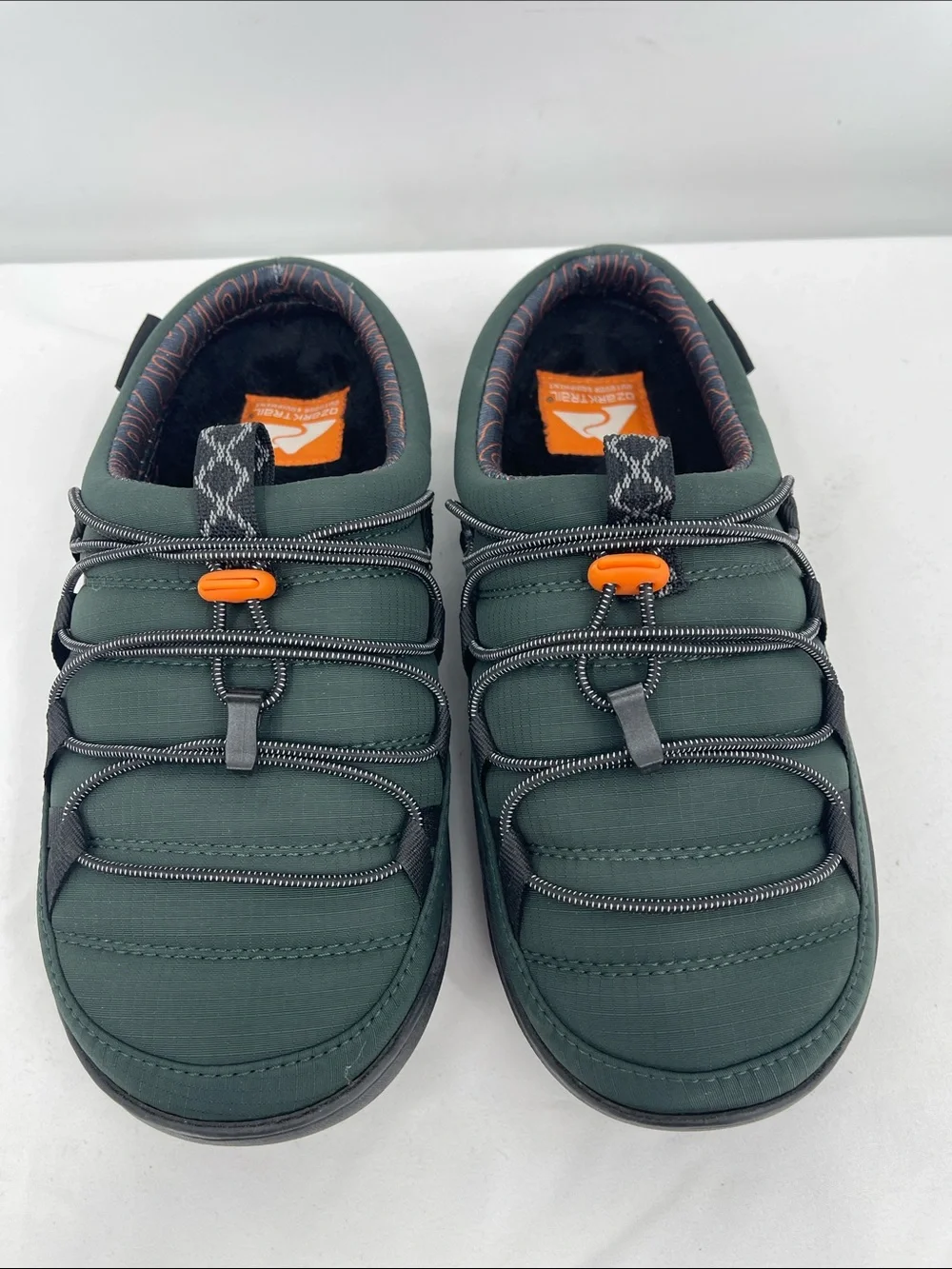 Ozark Trail Green Slip-On Loafers with Orange Toggle MENS size 7